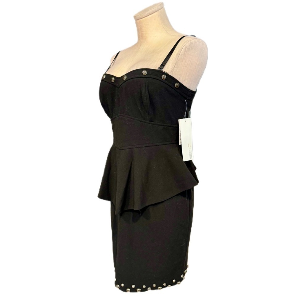 KENSIE New women’s size M black peplum short dress with embellishments
